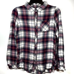 5 for $20 Thread & Supply Plaid Button Down Long Sleeve Top